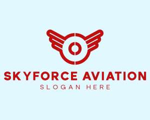 Airforce - Aviation Wings Letter O logo design