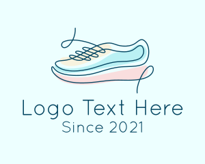 Kicks - Sneaker Shoe Shoelace logo design