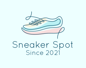 Sneaker Shoe Shoelace logo design