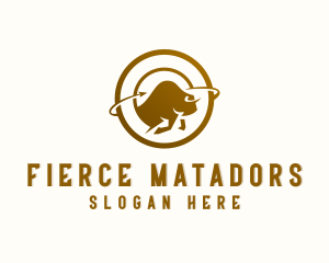 Bullfighting - Bison Wildlife Animal logo design