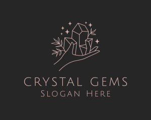 Crystal Jewelry Hand logo design