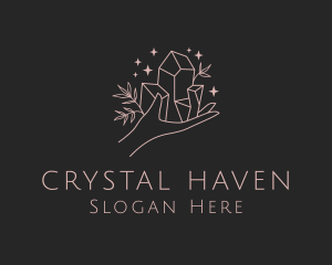 Crystal Jewelry Hand logo design