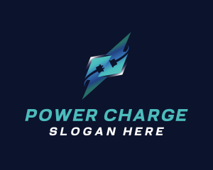 Power Plug Lightning logo design