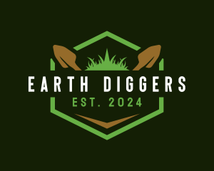 Digging - Lawn Digging Tool logo design