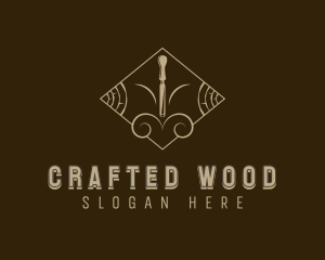 Woodcraft Wood Chisel logo design