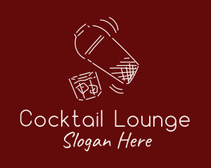 Whisky Cocktail Shaker logo design