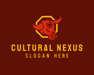 Culture - Zodiac Ox Head logo design