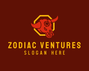 Zodiac Ox Head logo design