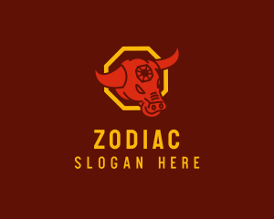 Zodiac Ox Head logo design