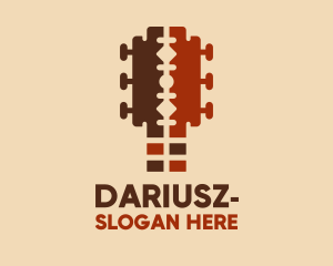 String - Razor Guitar Instrument logo design