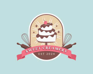 Cake Pastry Dessert logo design