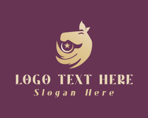 Steed - Golden Horse Star logo design