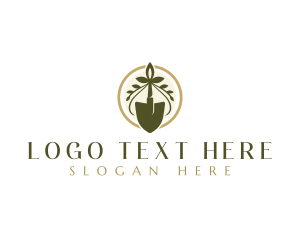 Garden - Floral Garden Shovel logo design