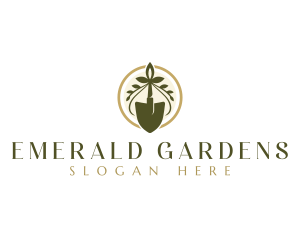 Floral Garden Shovel logo design