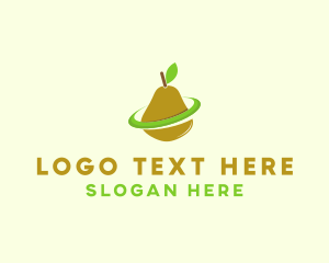 Snack - Fruit Pear Orbit logo design