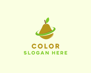 Avocado - Fruit Pear Orbit logo design