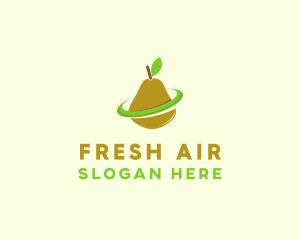 Fruit Pear Orbit logo design