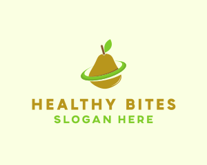 Nutritious - Fruit Pear Orbit logo design