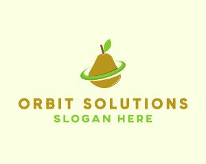 Fruit Pear Orbit logo design