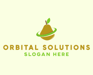 Orbital - Fruit Pear Orbit logo design