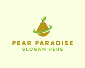 Pear - Fruit Pear Orbit logo design