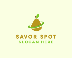 Fruit Pear Orbit logo design