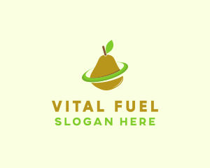 Nutritious - Fruit Pear Orbit logo design