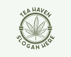 Herbal Cannabis Leaf logo design