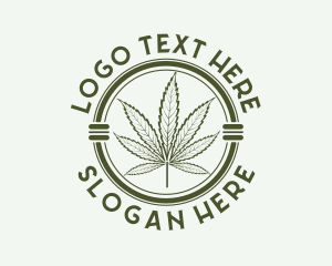 Weed - Herbal Cannabis Leaf logo design