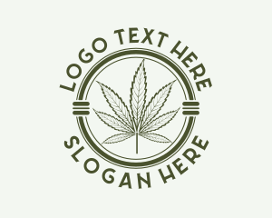 Herbal Cannabis Leaf Logo