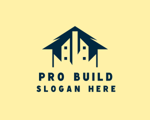 Blue Building House logo design