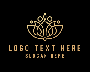 Gold - Lotus Flower Spa logo design