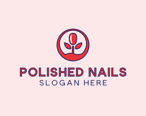 Nail Flower Symbol logo design