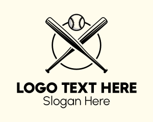 Baseball Player - Baseball Bat Club logo design