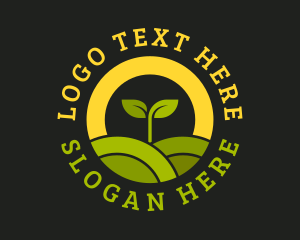 Badge - Leaf Sprout Farm logo design