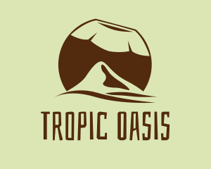 Tropical Coconut Mountain  logo design