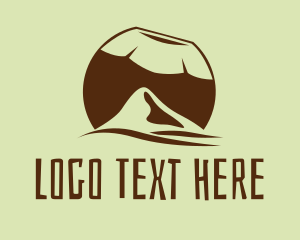 Trek - Tropical Coconut Mountain logo design