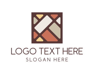 Tile Installation - Colorful Square Tile logo design