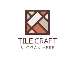Colorful Square Tile  logo design