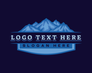 Moon - Iceberg Mountain Range logo design