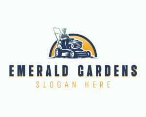 Lawn Mower Landscaper logo design