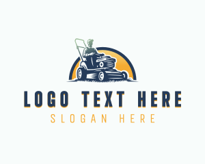 Lawn Mower Landscaper Logo