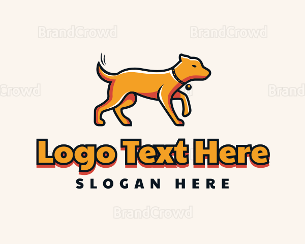 Orange Pet Dog Trainer Logo