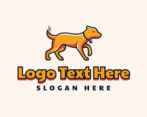 Leash - Orange Pet Dog Trainer logo design