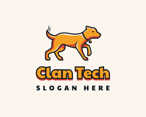 Orange Pet Dog Trainer Logo