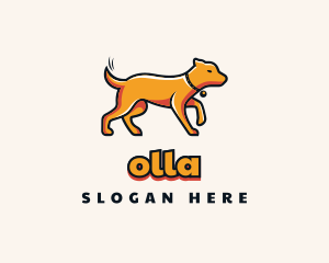 Orange Pet Dog Trainer Logo