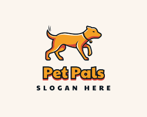 Orange Pet Dog Trainer logo design