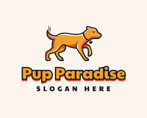 Orange Pet Dog Trainer logo design