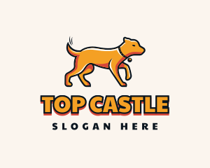 Groomer - Orange Pet Dog Trainer logo design