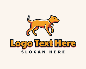 Orange Pet Dog Trainer Logo